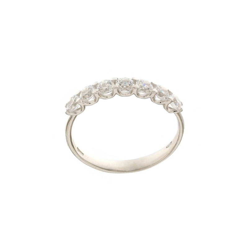 White gold 18 K with white cubic zirconia woman ring