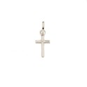 Pendente croce piena in oro 18K 750/1000 lucido unisex