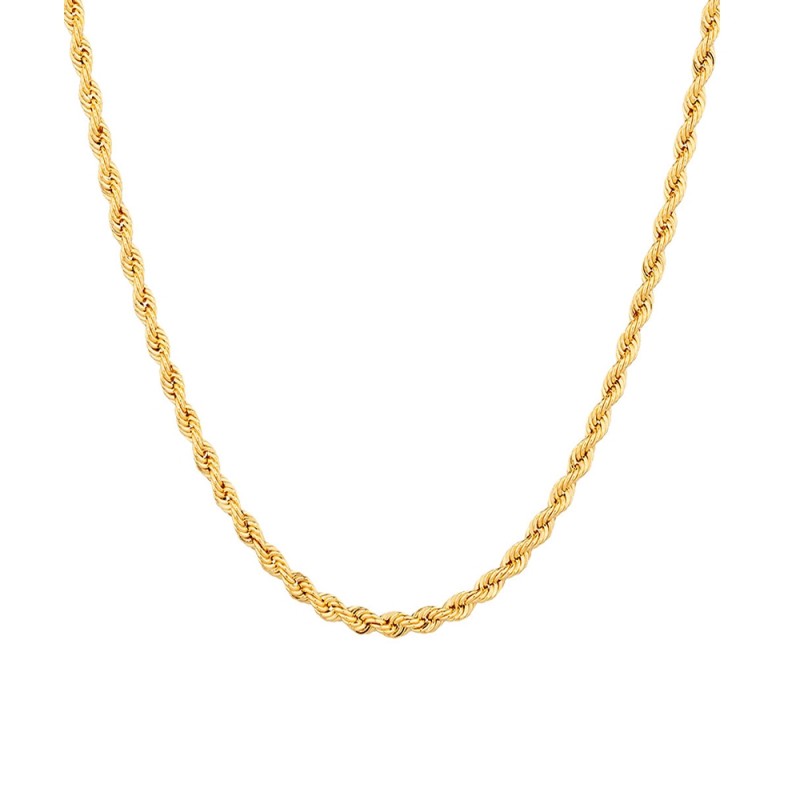 Yellow gold 18 K 750/1000 interlaced chain necklace