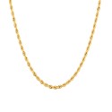 Yellow gold 18 K 750/1000 interlaced chain unisex necklace