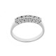 18 Kt 750/1000 white gold 7 stones ring with diamonds Kt 0.21