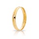 Yellow gold 18Carat wedding ring, diamond Ct 0.02, shiny, Unoaerre Lyra