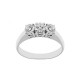 18K 750/1000 white gold trilogy ring with diamonds Kt 0.75