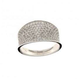 Gold 18K 750/1000 with cubic zirconia band ring