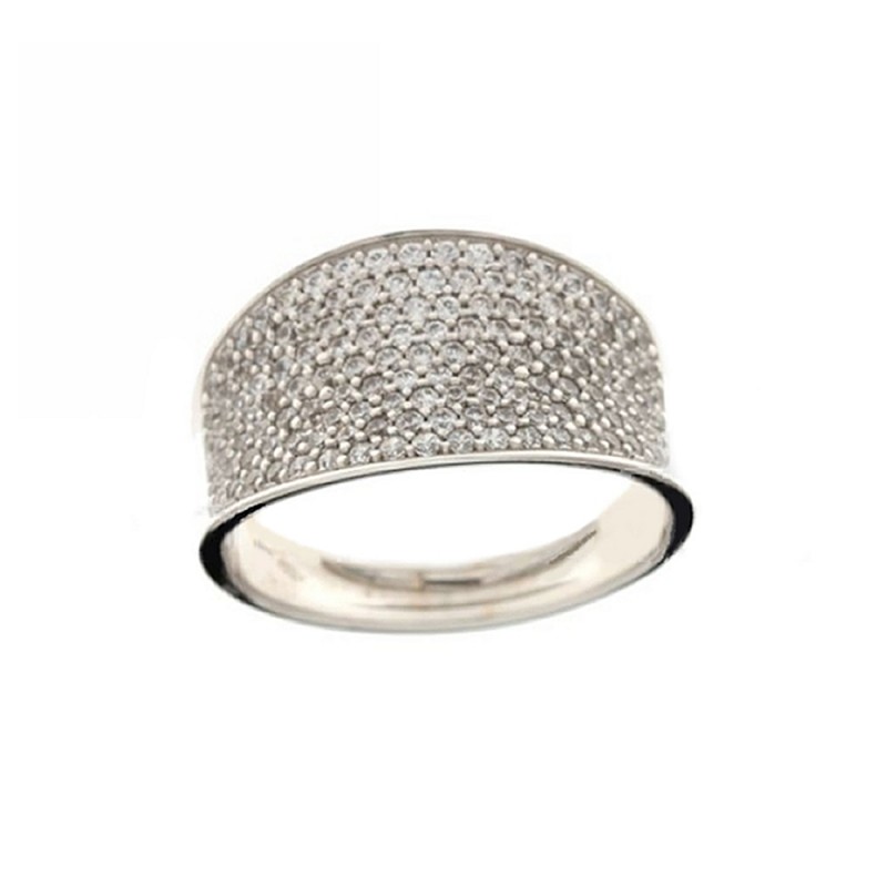 18K 750/1000 Gold, Cubic Zirconia Band Ring