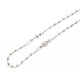 White gold 18k 750/1000 with faceted spheres rosary necklace