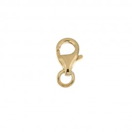 Chiusura moschettone in oro 18kt 750/1000 antistrappo lucida