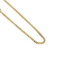 Gold 18kt 750/1000 squared ear chain shiny unisex necklace