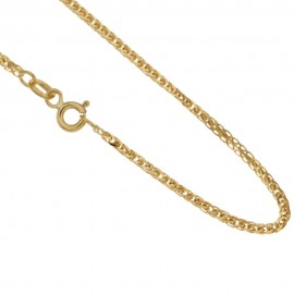 Catena in oro 18Kt 750/1000 modello spiga quadrata lucida unisex