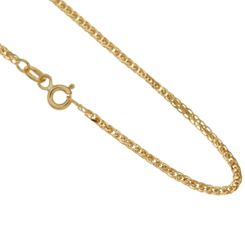 Gold 18 K unisex type squared ear chain