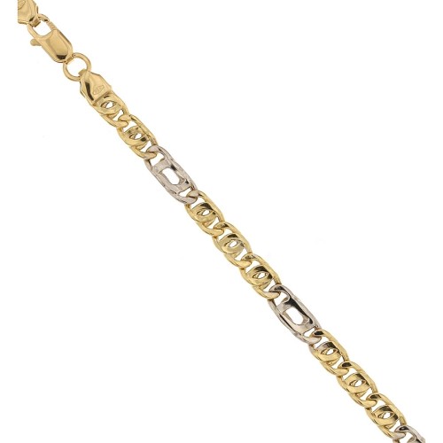 Gold 18k 750/1000 alternating tigre bracelet