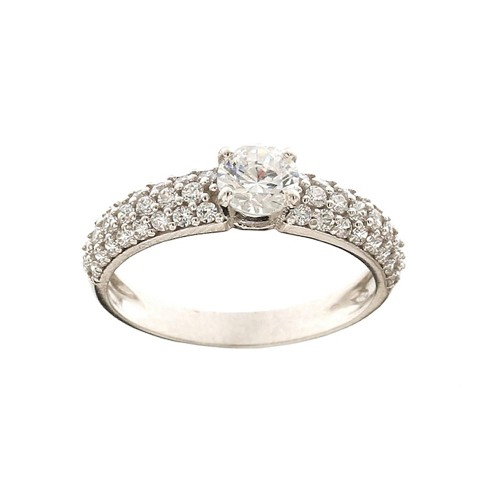 White gold 18k 750/1000 with cubic zirconia Solitaire ring