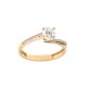 Gold 18k 750/1000 with white cubic zirconia Solitaire ring