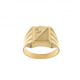 Yellow gold 18k with anchor man ring