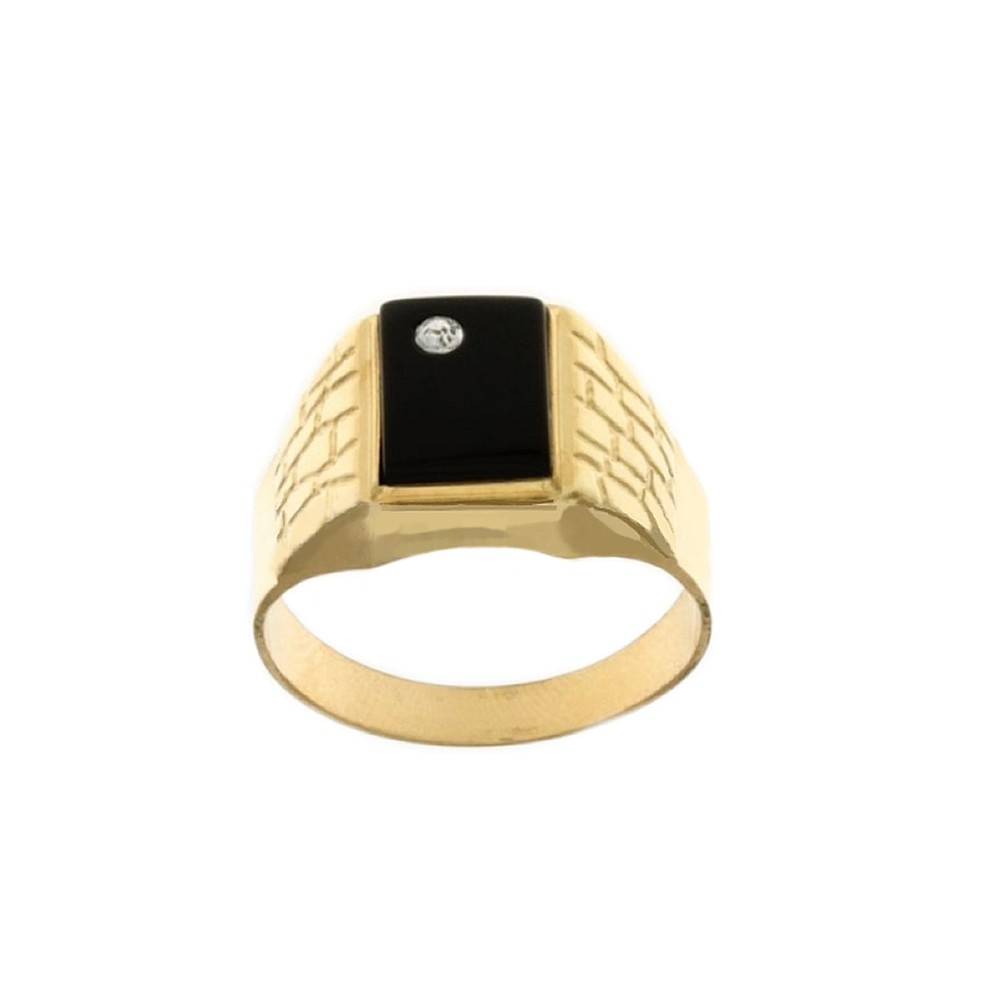 Anello on sale pietra nera