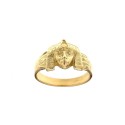 Yellow gold 18k Shiny Egyptian head ring