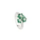 White gold 18k with diamonds and emeralds Polello woman ring