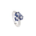 White gold 18k with diamonds and sapphires Polello woman ring