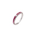 White gold 18k with diamond and rubies Polello woman ring