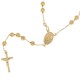 Yellow gold 18k 750/1000 length 19.7 inch multifaceted spheres Rosary necklace