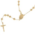 Yellow gold 18k 750/1000 with multifaceted spheres Rosary necklace