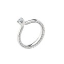 White gold 18k with diamonds 0.20+0.18 Ct Polello solitaire ring