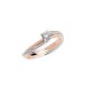 White and rose gold 18k Polello solitaire woman ring G2884BR