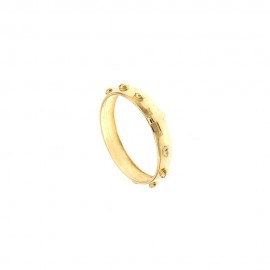 Anello rosario in oro giallo 18 Kt 750/1000 Larghezza fascia 4mm