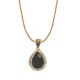 Collana in oro giallo 18 Kt 750/1000 con pendente a goccia