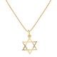 Gold 18 Kt 750/1000 David's star pendant woman necklace