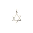 White gold 18 Kt 750/1000 David's star pendant