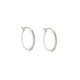 White gold 18k 750/1000 with cubic zirconia hoops woman earrings