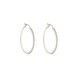 White gold 18k 750/1000 diameter 0.87 inch with cubic zirconia hoops woman earrings