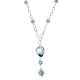 18k 750/1000 White gold with white cubic zirconia woman necklace
