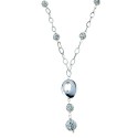 White gold 18k 750/1000 with white cubic zirconia woman necklace