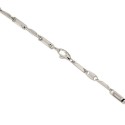 White gold 18Kt 750/1000 prisma link chain man bracelet