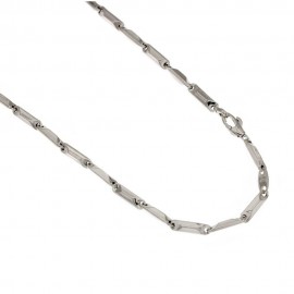 White gold 18Kt 750/1000 prisma link chain man necklace