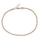 White and rose gold 18 Kt 750/1000 with hammered spheres woman bangle