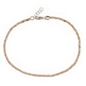 Bracciale in oro bianco e rosa 18 Kt 750/1000 a sfere martellate da donna