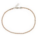 White and rose gold 18 Kt 750/1000 with hammered spheres woman bangle
