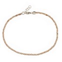 White and rose gold 18 Kt 750/1000 with hammered spheres woman bangle