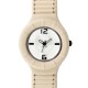 Hip Hop beige leather unisex watch HWU0142