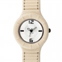 Hip Hop beige leather unisex watch HWU0142