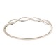 White gold 18k 750/1000 with cubic zirconia rigid woman bangle