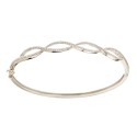 White gold 18k 750/1000 with cubic zirconia rigid woman bangle