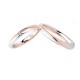 Fedi Polello in oro bianco e oro rosa 18 Kt 750/1000 con diamante 2838 DBR-UBR