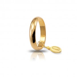 Yellow gold 18Kt 750/1000 unoaerre classic shiny wedding unisex ring