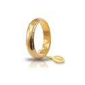 White and yellow gold 18 Kt 750/1000 unoaerre classic wedding ring