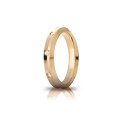 Yellow gold 18Kt 750/1000 Unoaerre Corona with 8 diamond da ct 0,02 shiny unisex wedding ring