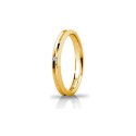 Yellow gold 18 Kt 750/1000 Unoaerre Corona slim unisex wedding ring